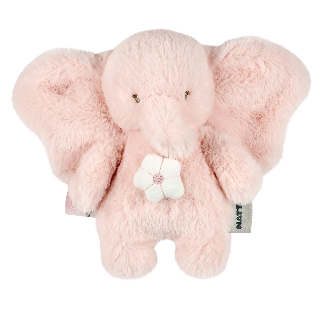 FanFan Musical Cuddle Toy Elephant – 20 cm – Soft Plush with Music – Pink [IT]