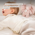 FanFan Musical Cuddle Toy Elephant – 20 cm – Soft Plush with Music – Pink [IT]