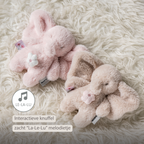 FanFan Musical Cuddle Toy Elephant – 20 cm – Soft Plush with Music – Pink [NL]
