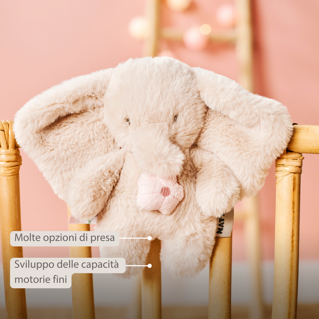 FanFan Musical Cuddle Toy Elephant - 20 cm - Soft Plush with Music - Sand [IT]