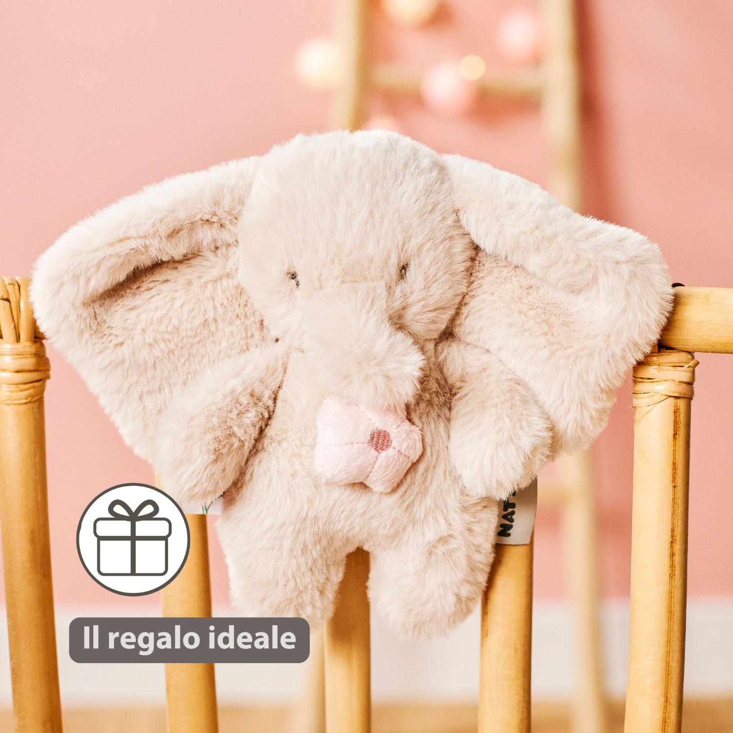 FanFan Musical Cuddle Toy Elephant - 20 cm - Soft Plush with Music - Sand [IT]