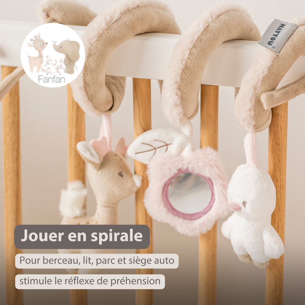 FanFan Baby Activity Spiral – 28 cm – Activity Spiral for Home or On-the-Go [FR]