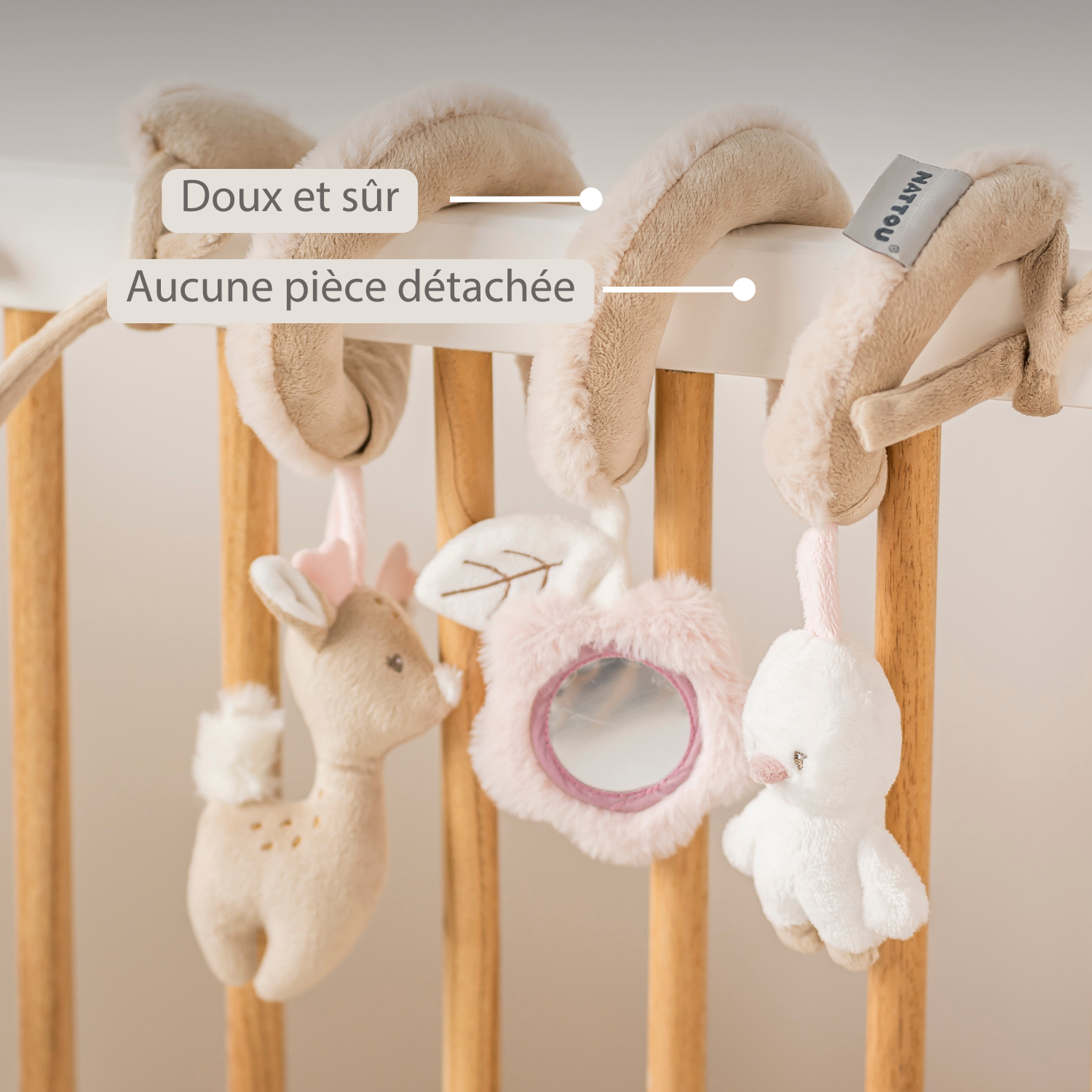 FanFan Baby Activity Spiral – 28 cm – Activity Spiral for Home or On-the-Go [FR]