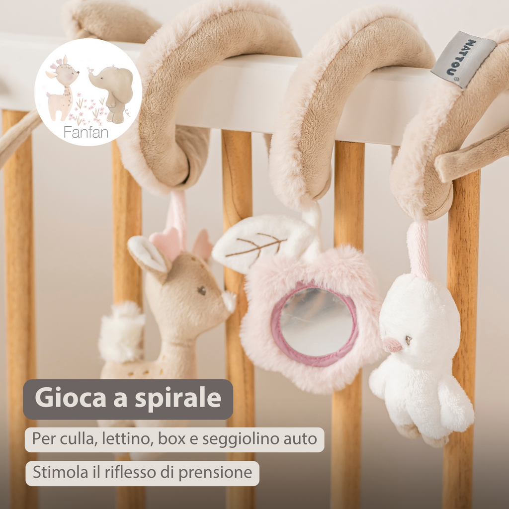 FanFan Baby Activity Spiral – 28 cm – Activity Spiral for Home or On-the-Go [IT]