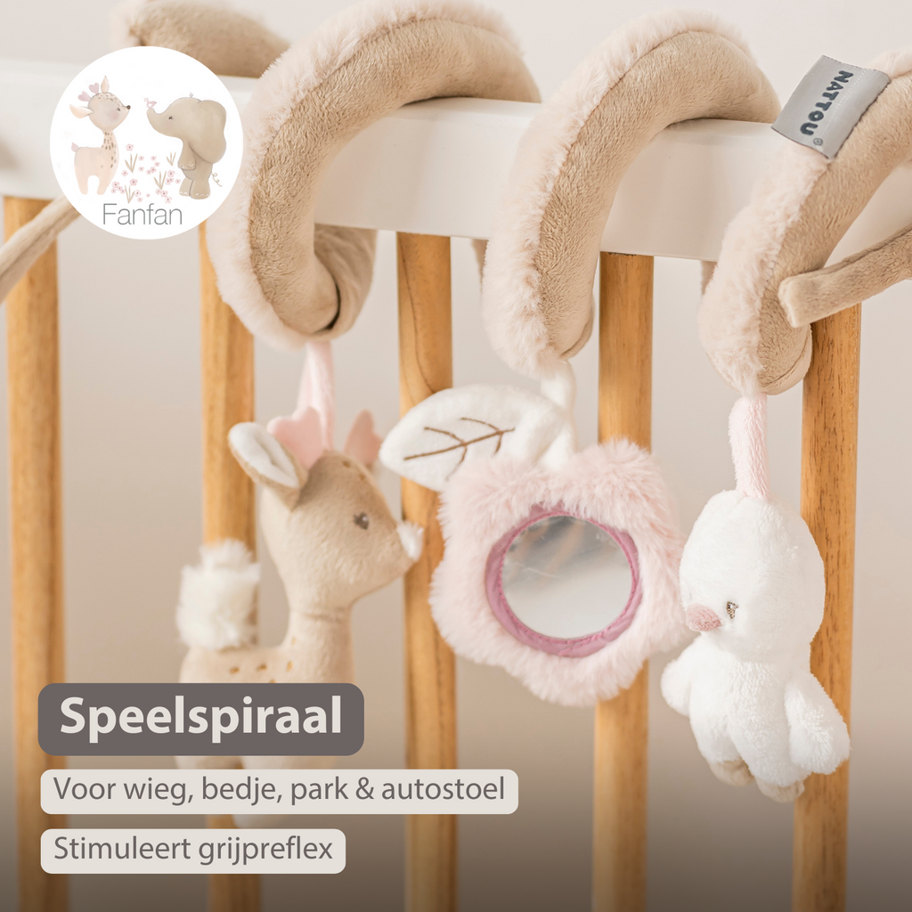 FanFan Baby Activity Spiral – 28 cm – Activity Spiral for Home or On-the-Go [NL]