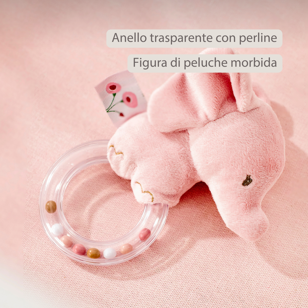 FanFan Rattle Baby Elephant - 15 cm - Baby Teether [IT]