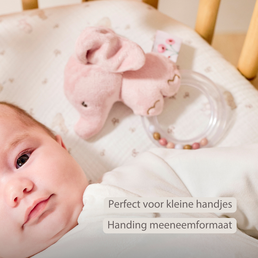 FanFan Rattle Baby Elephant - 15 cm - Baby Teether [NL]