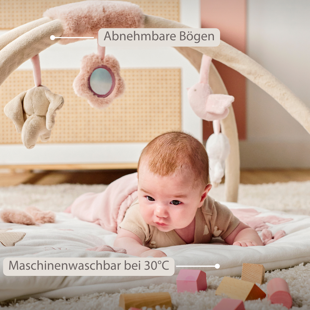 FanFan Baby Play Mat with Arches Square - 70 x 80 cm - Activity Play Rug Baby [DE]