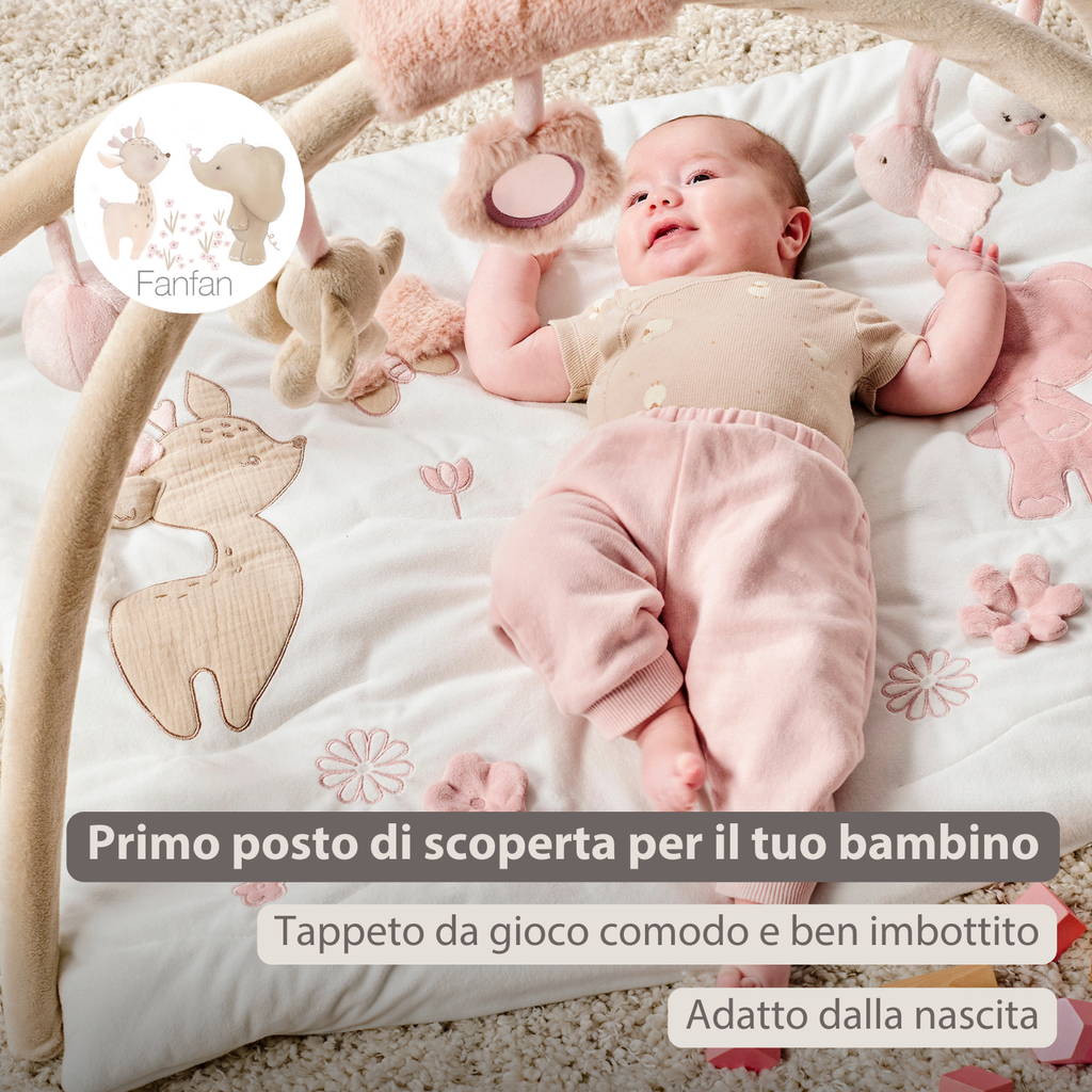 FanFan Baby Play Mat with Arches Square - 70 x 80 cm - Activity Play Rug Baby [IT]