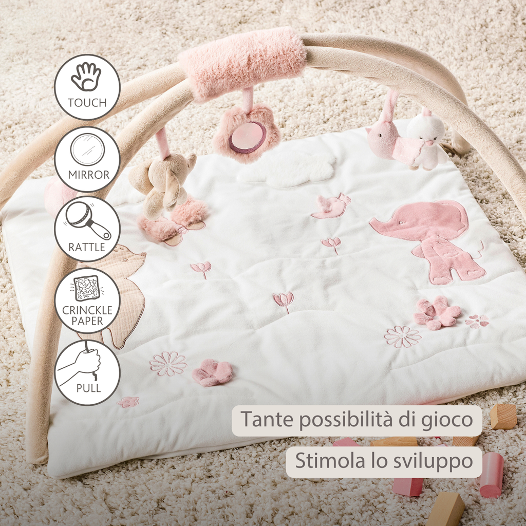 FanFan Baby Play Mat with Arches Square - 70 x 80 cm - Activity Play Rug Baby [IT]