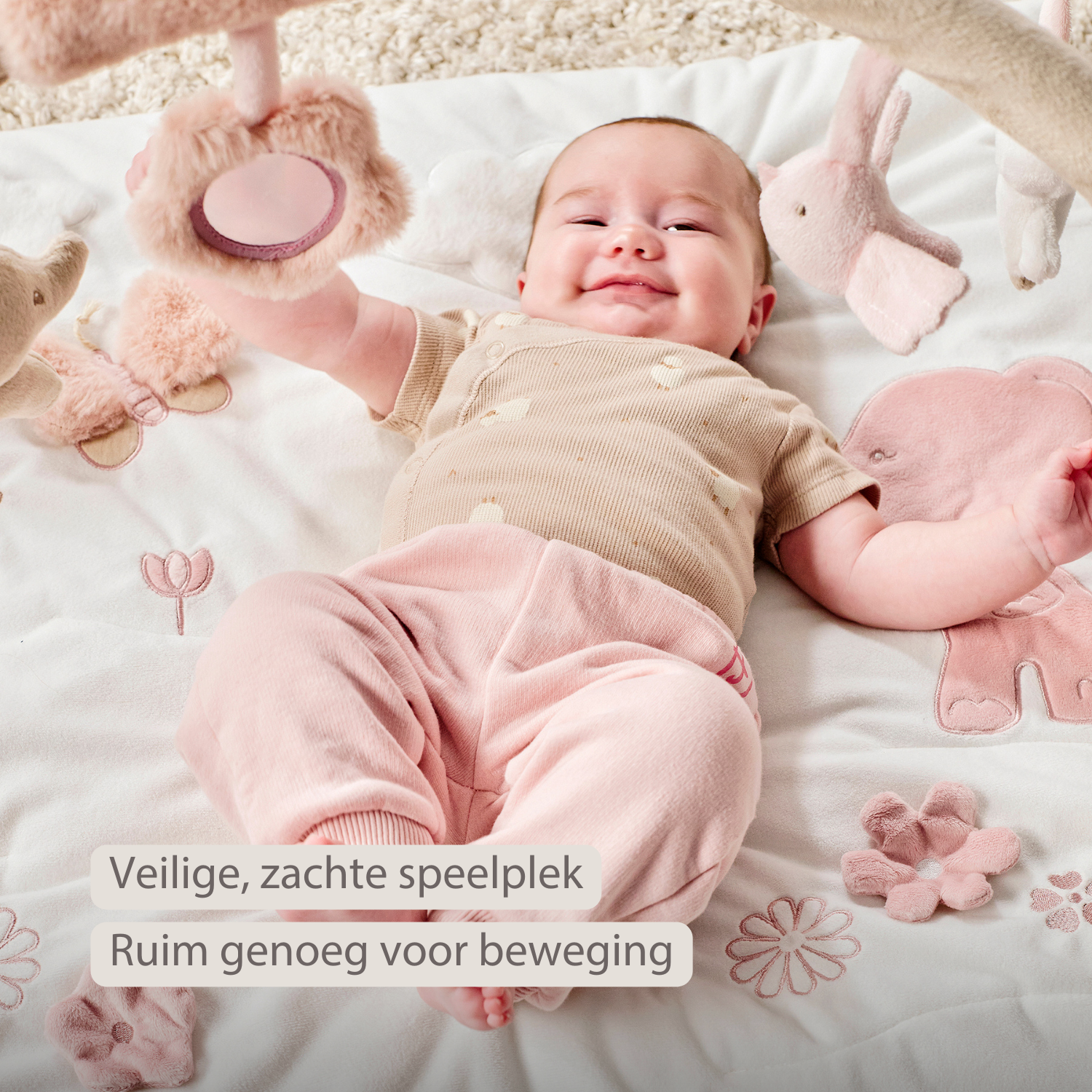 FanFan Baby Play Mat with Arches Square - 70 x 80 cm - Activity Play Rug Baby [NL]