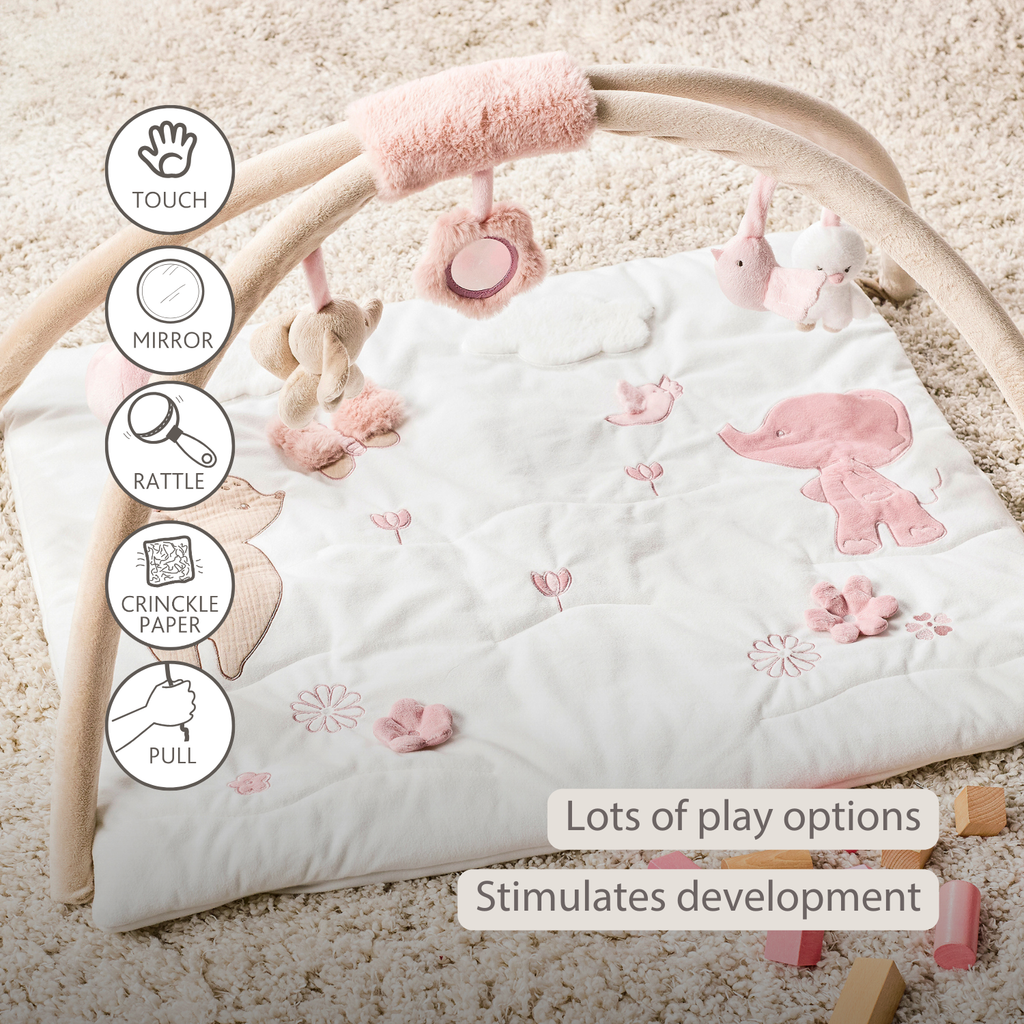 FanFan Baby Play Mat with Arches Square - 70 x 80 cm - Activity Play Rug Baby [EN]