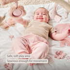 FanFan Baby Play Mat with Arches Square - 70 x 80 cm - Activity Play Rug Baby [EN]