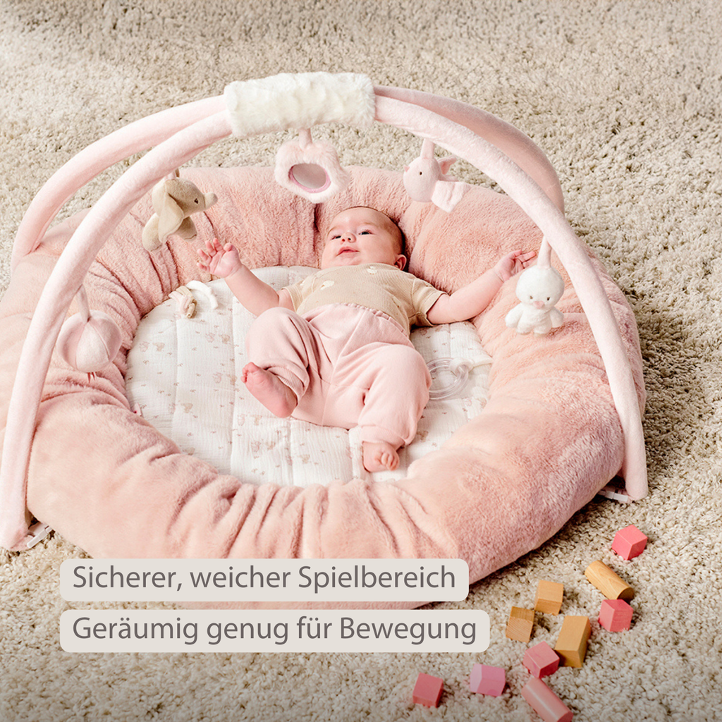 FanFan Baby Playmat with Arches – 90 cm – Activity Play Rug Baby – Padded Edges [DE]