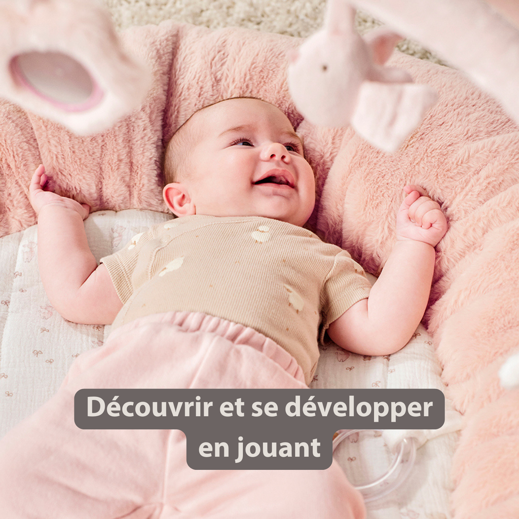 FanFan Baby Playmat with Arches – 90 cm – Activity Play Rug Baby – Padded Edges [FR]