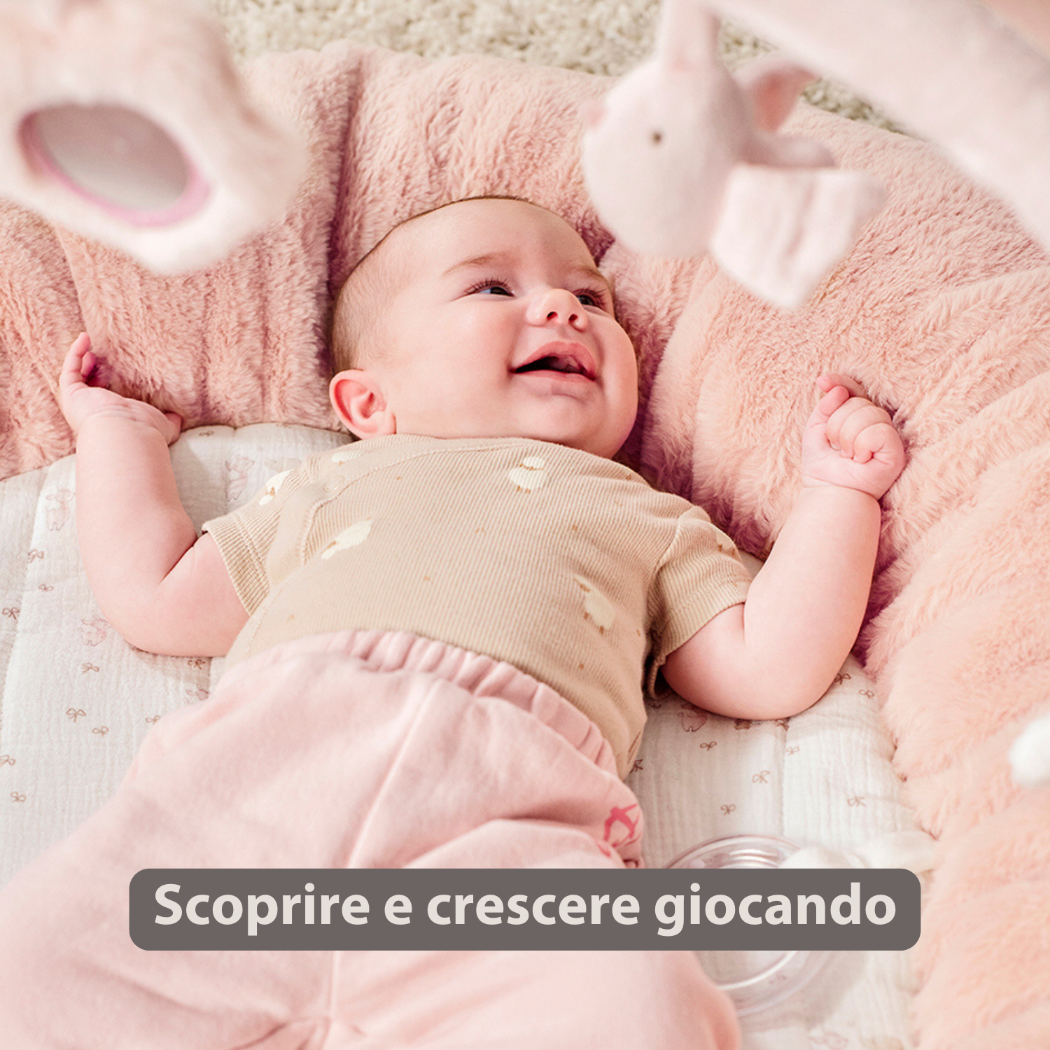 FanFan Baby Playmat with Arches – 90 cm – Activity Play Rug Baby – Padded Edges [IT]