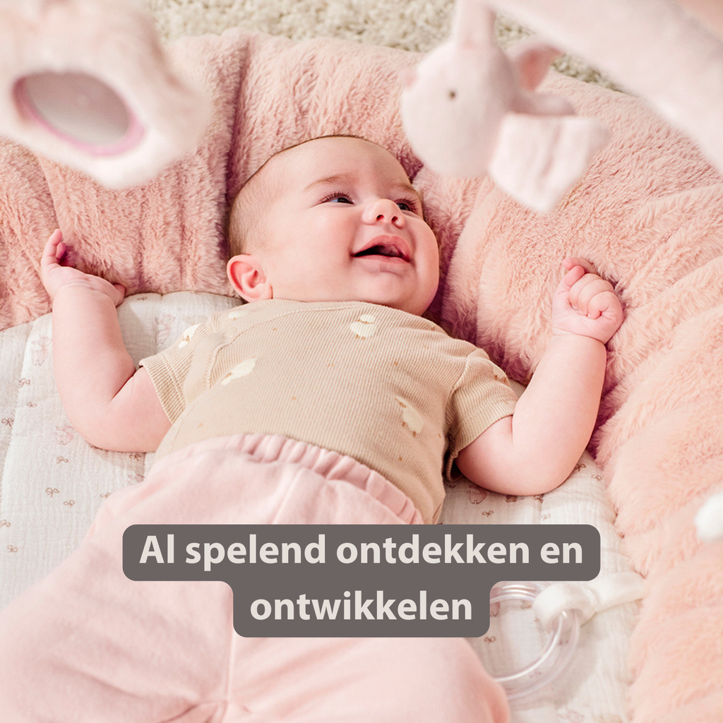 FanFan Baby Playmat with Arches – 90 cm – Activity Play Rug Baby – Padded Edges [NL]