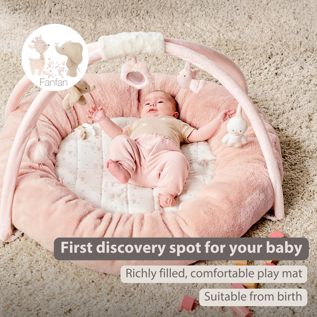 FanFan Baby Playmat with Arches – 90 cm – Activity Play Rug Baby – Padded Edges [EN]