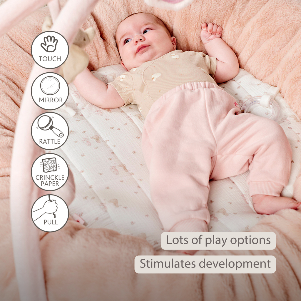 FanFan Baby Playmat with Arches – 90 cm – Activity Play Rug Baby – Padded Edges [EN]
