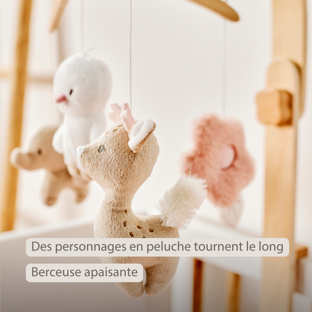 FanFan Baby Music Mobile – Wooden Crib Mobile [FR]