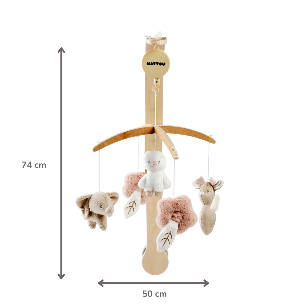 FanFan Baby Music Mobile – Wooden Crib Mobile [FR]