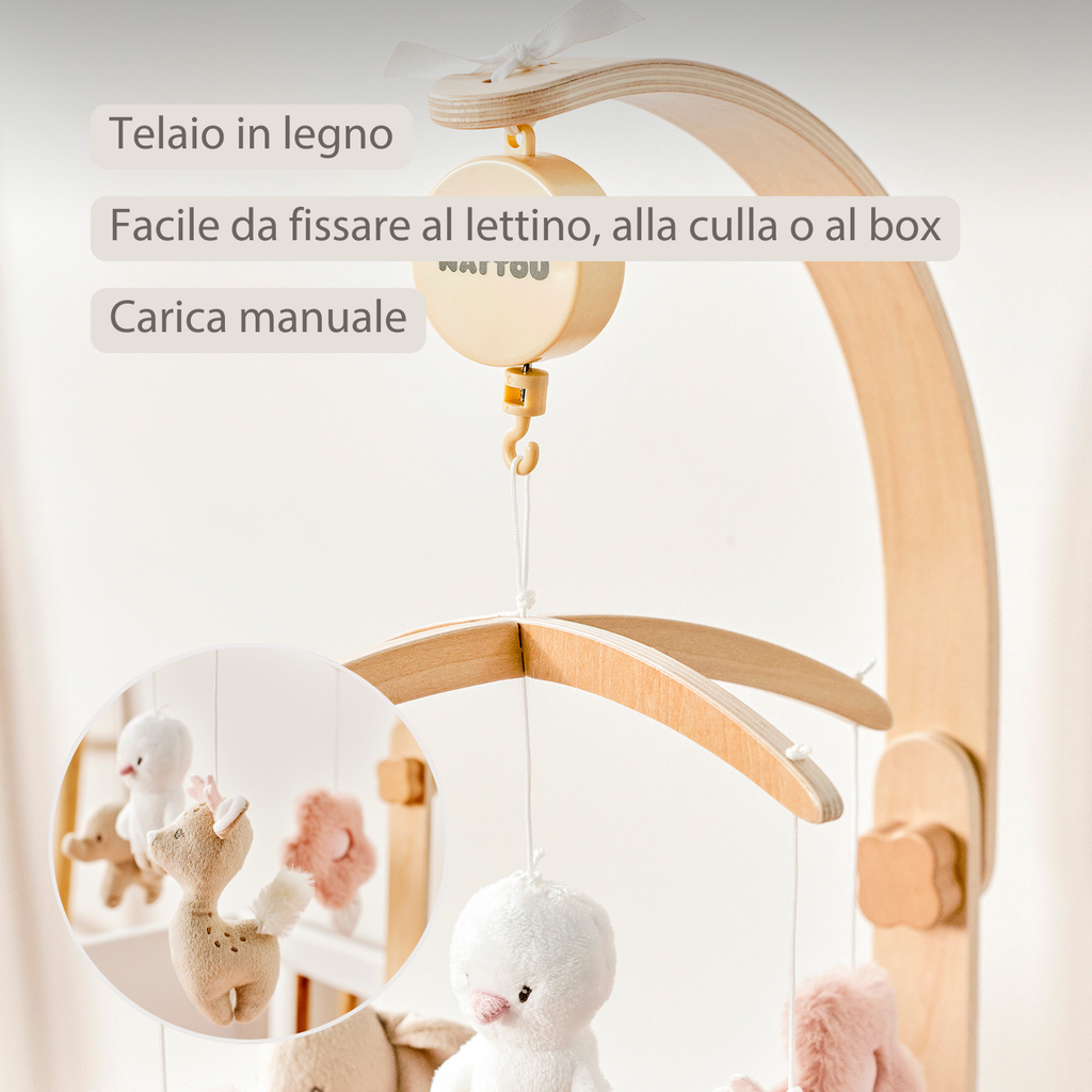 FanFan Baby Music Mobile – Wooden Crib Mobile [IT]