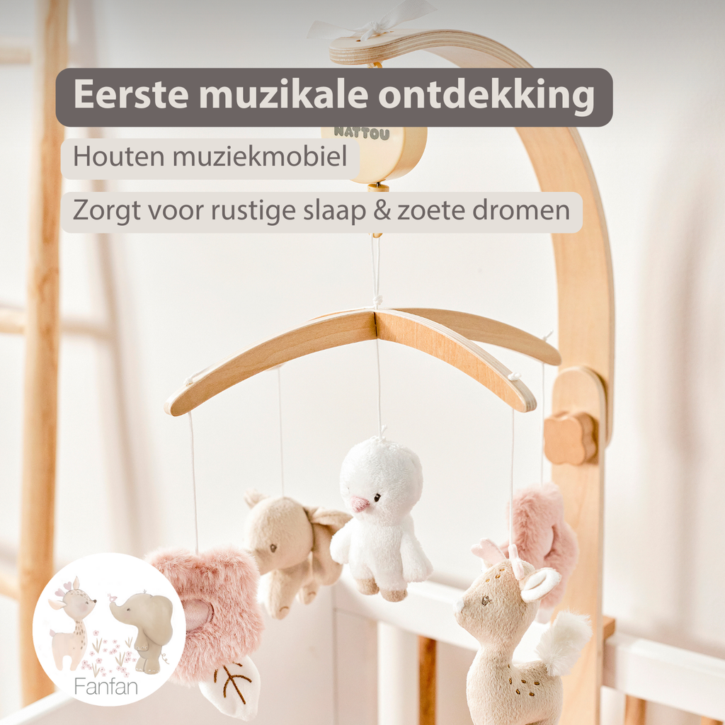 FanFan Baby Music Mobile – Wooden Crib Mobile [NL]