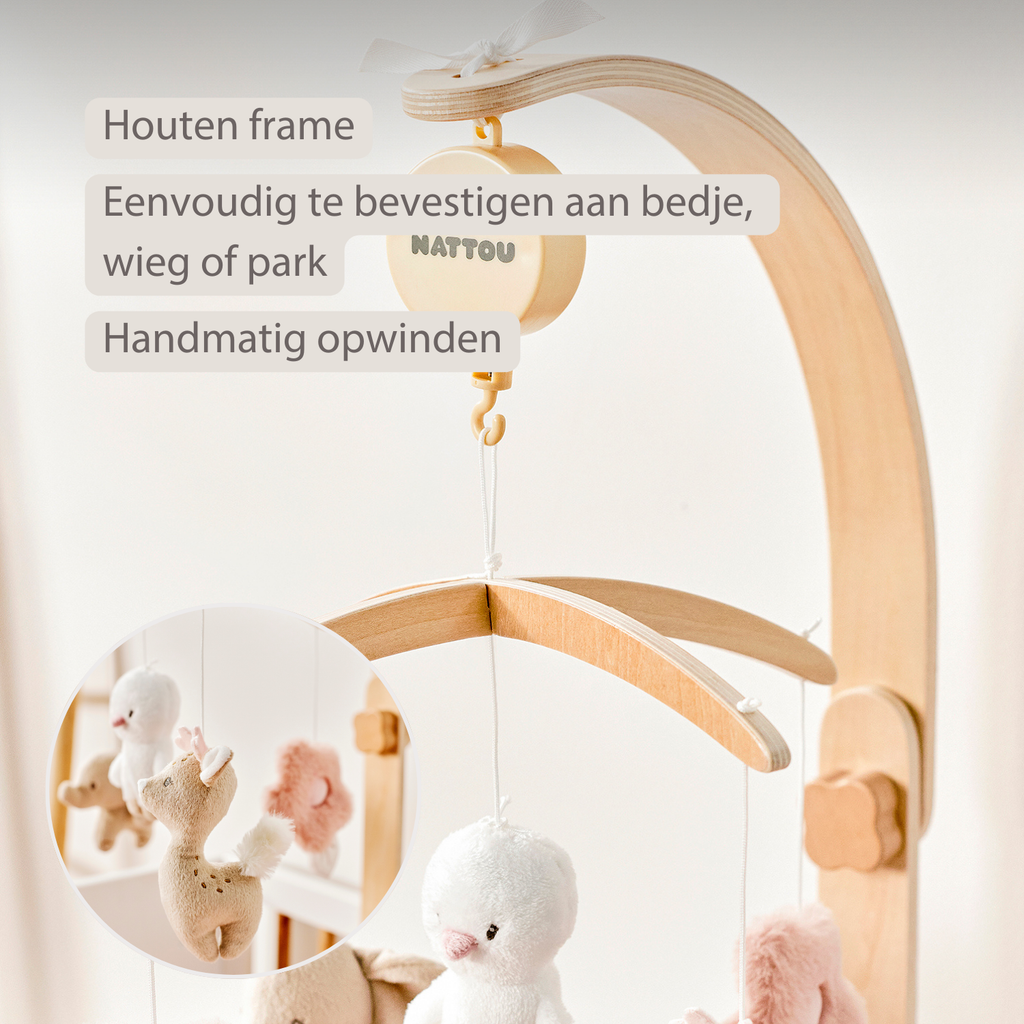 FanFan Baby Music Mobile – Wooden Crib Mobile [NL]