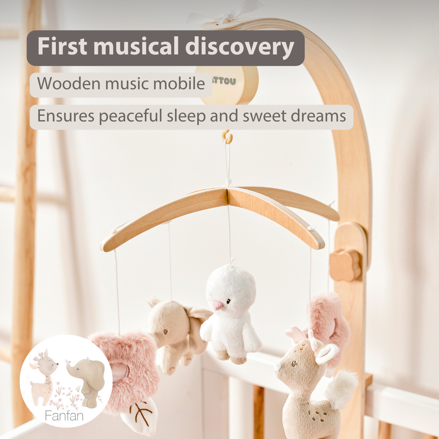 FanFan Baby Music Mobile – Wooden Crib Mobile [EN]