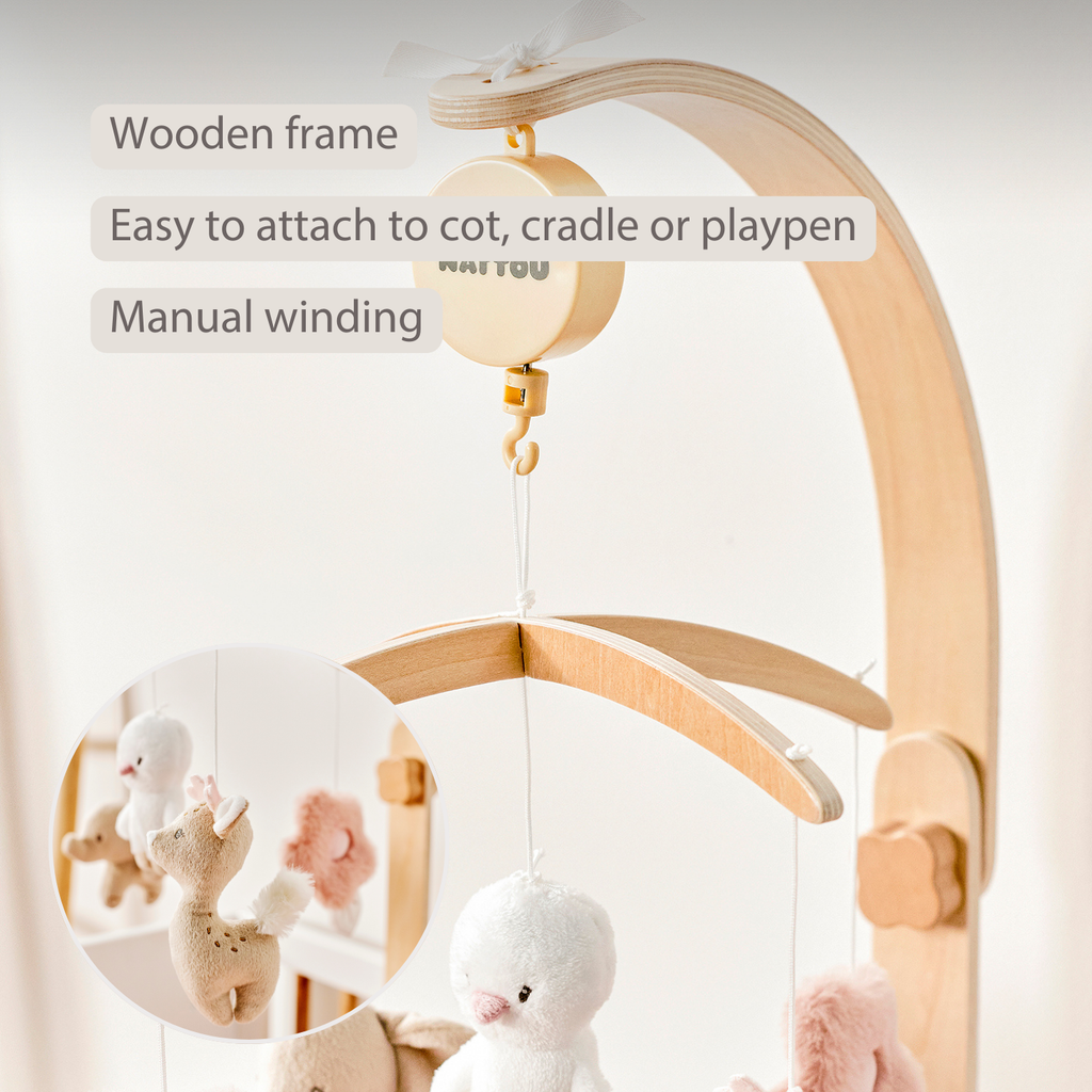 FanFan Baby Music Mobile – Wooden Crib Mobile [EN]
