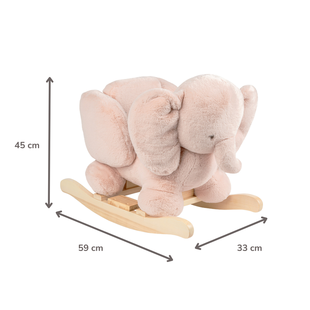 FanFan Rocking Horse Elephant – Rocking Animal – Old Pink [NL]