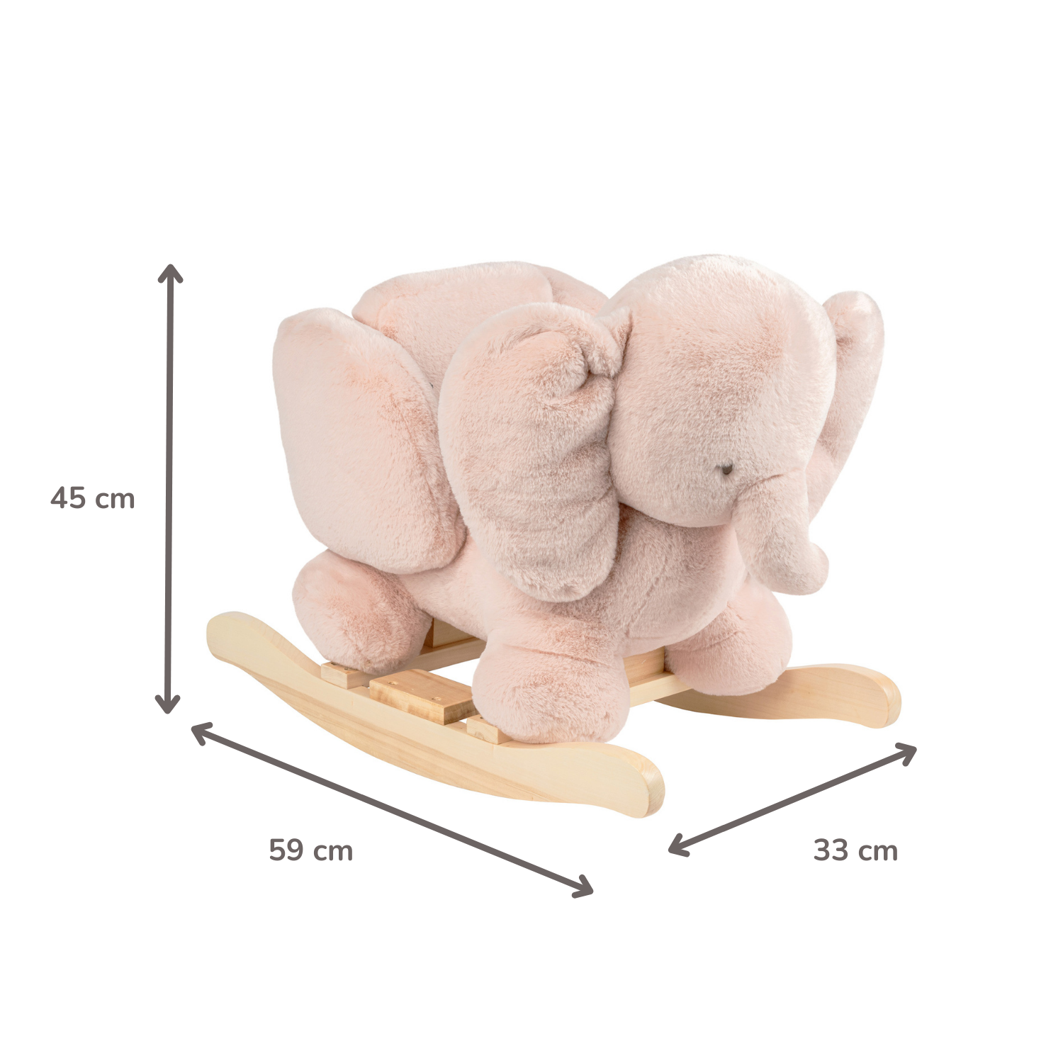 FanFan Rocking Horse Elephant – Rocking Animal – Old Pink [EN]