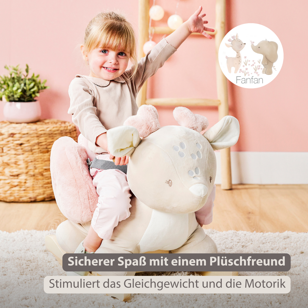 FanFan Rocking Horse Deer – Rocking Animal – Beige [DE]