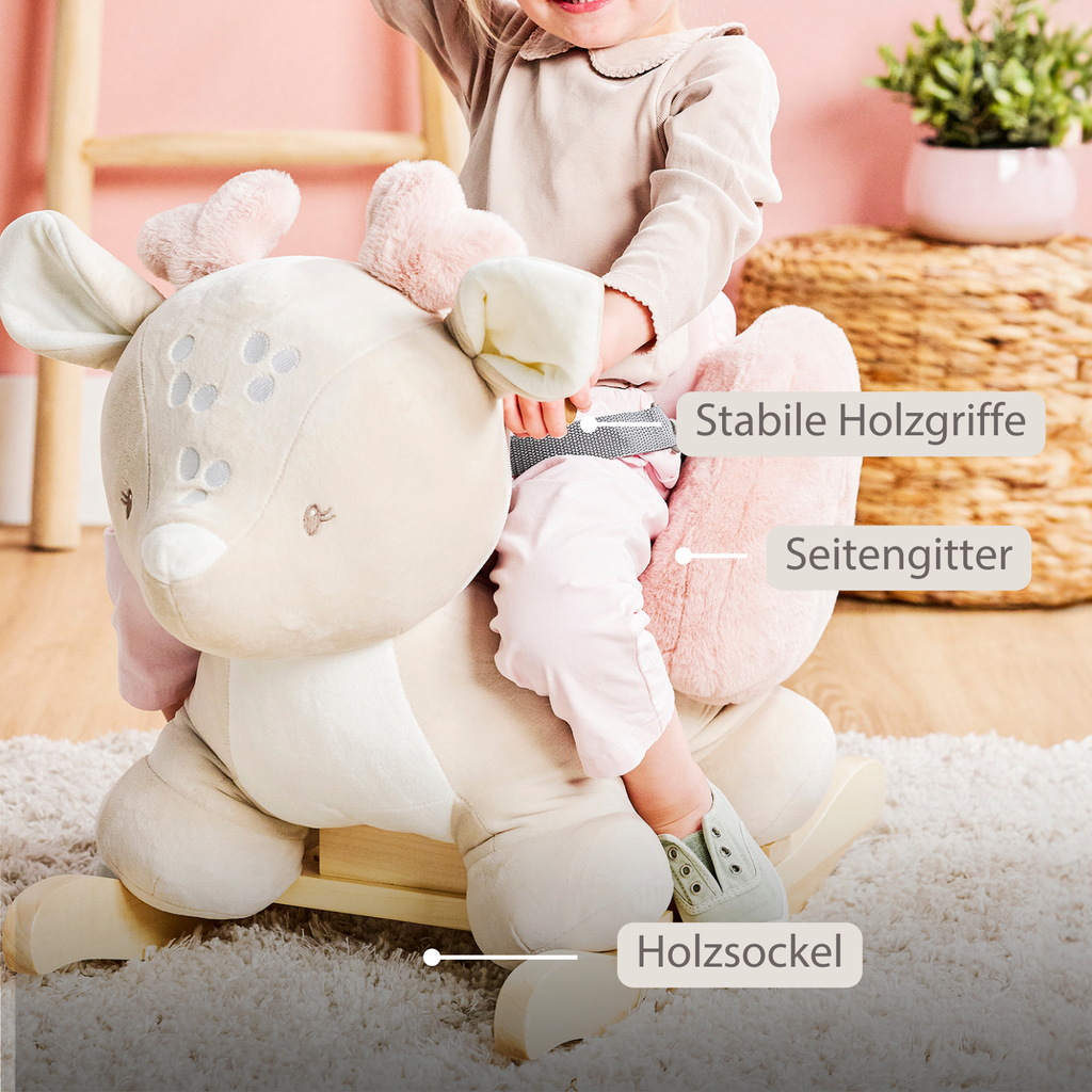 FanFan Rocking Horse Deer – Rocking Animal – Beige [DE]