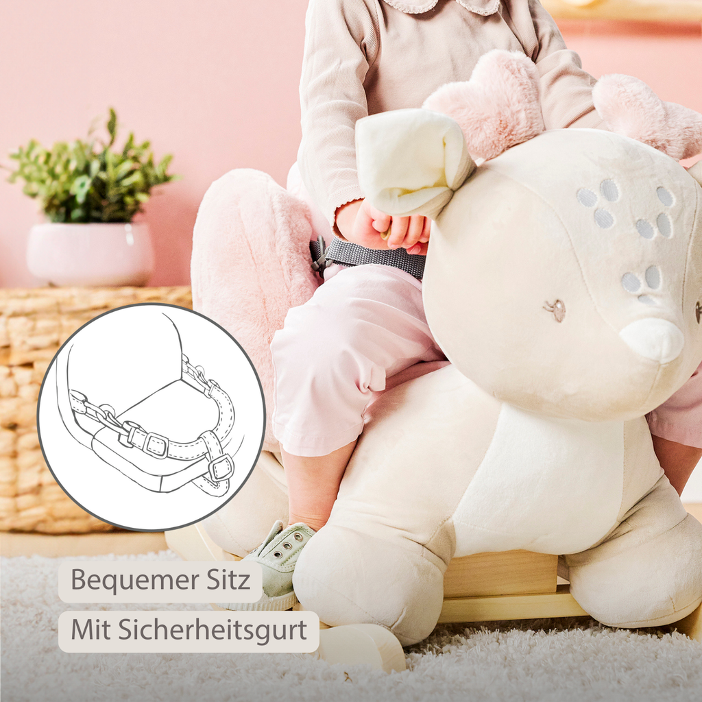 FanFan Rocking Horse Deer – Rocking Animal – Beige [DE]