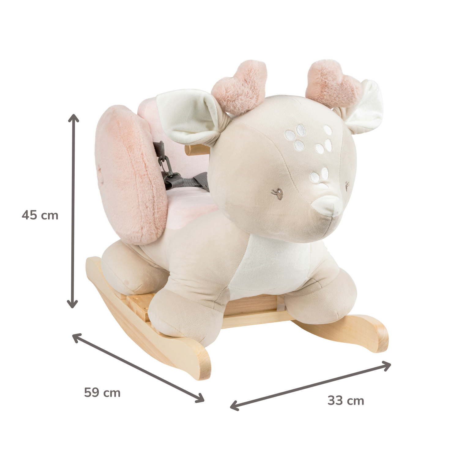 FanFan Rocking Horse Deer – Rocking Animal – Beige [DE]