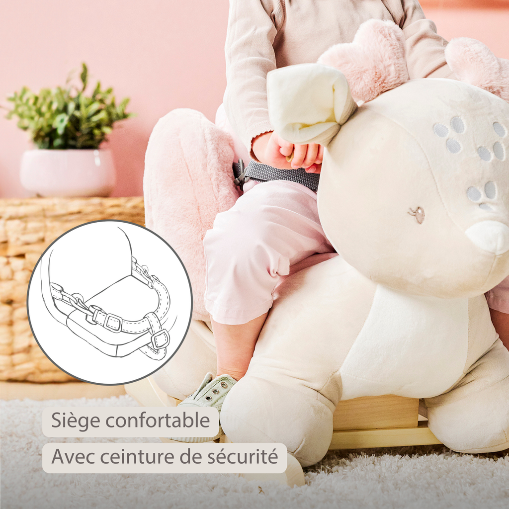 FanFan Rocking Horse Deer – Rocking Animal – Beige [FR]