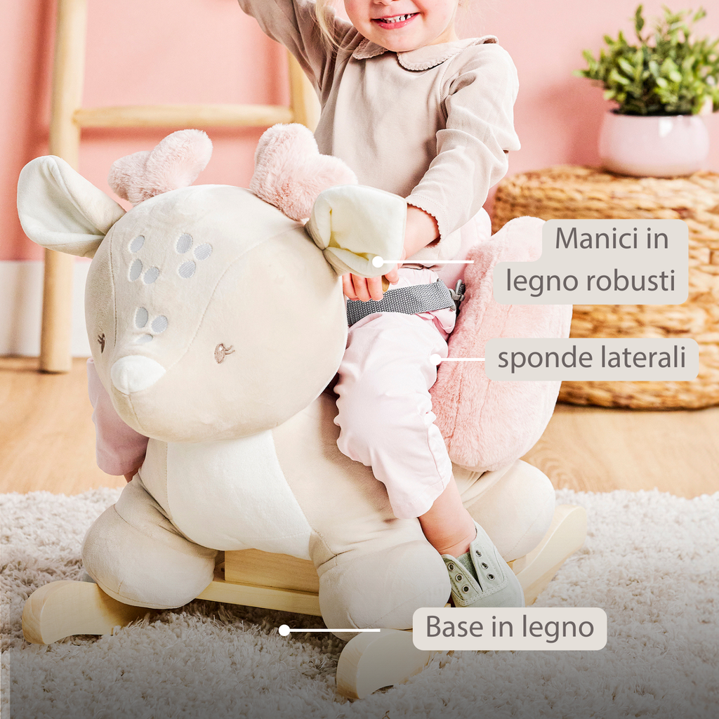 FanFan Rocking Horse Deer – Rocking Animal – Beige [IT]