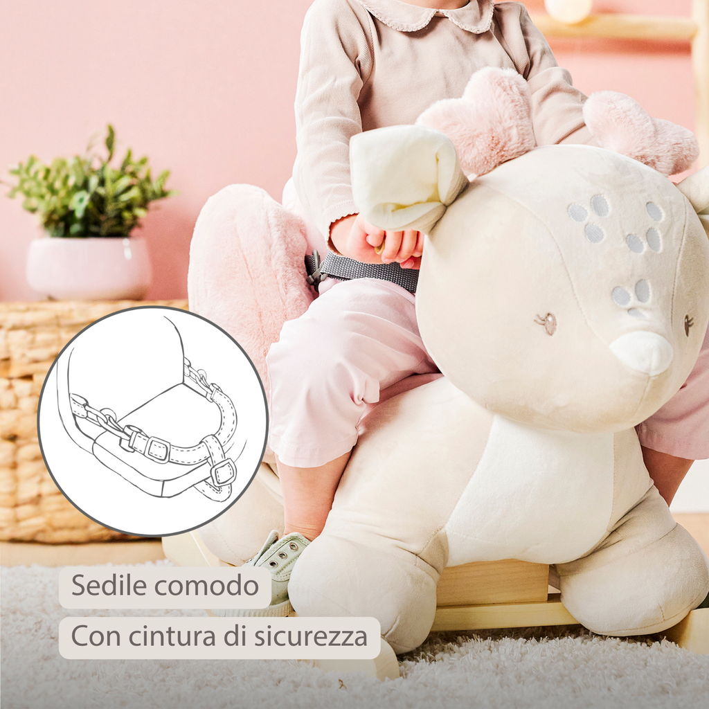 FanFan Rocking Horse Deer – Rocking Animal – Beige [IT]