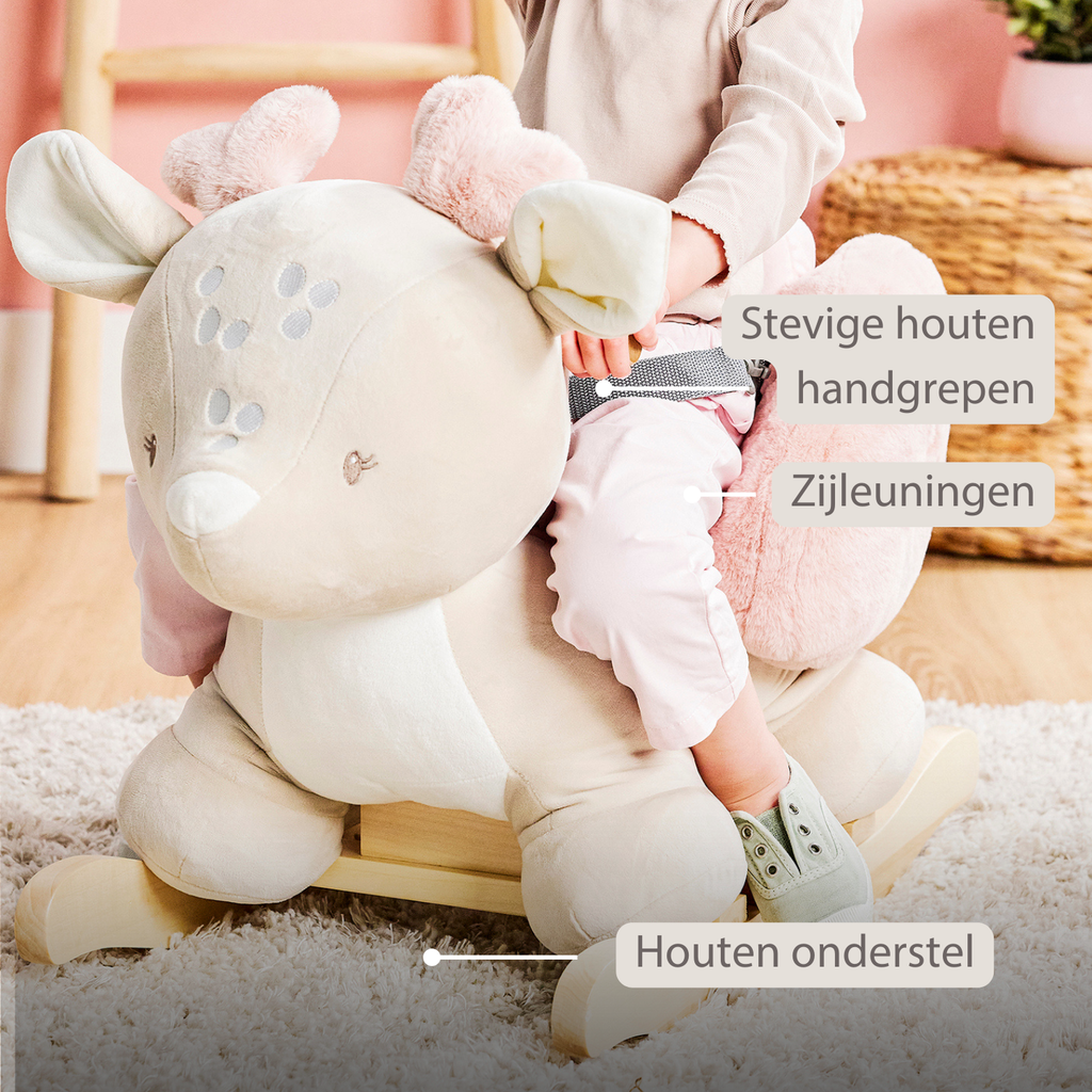 FanFan Rocking Horse Deer – Rocking Animal – Beige [NL]