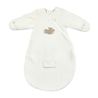FanFan Baby Sleeping Bag 60 cm – White Velour Sleeping Bag with Sleeves and Mittens – TOG 2.5 [DE]