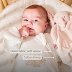 FanFan Baby Sleeping Bag 60 cm – White Velour Sleeping Bag with Sleeves and Mittens – TOG 2.5 [EN]