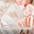 FanFan Baby Sleeping Bag 60 cm – White Velour Sleeping Bag with Sleeves and Mittens – TOG 2.5 [EN]