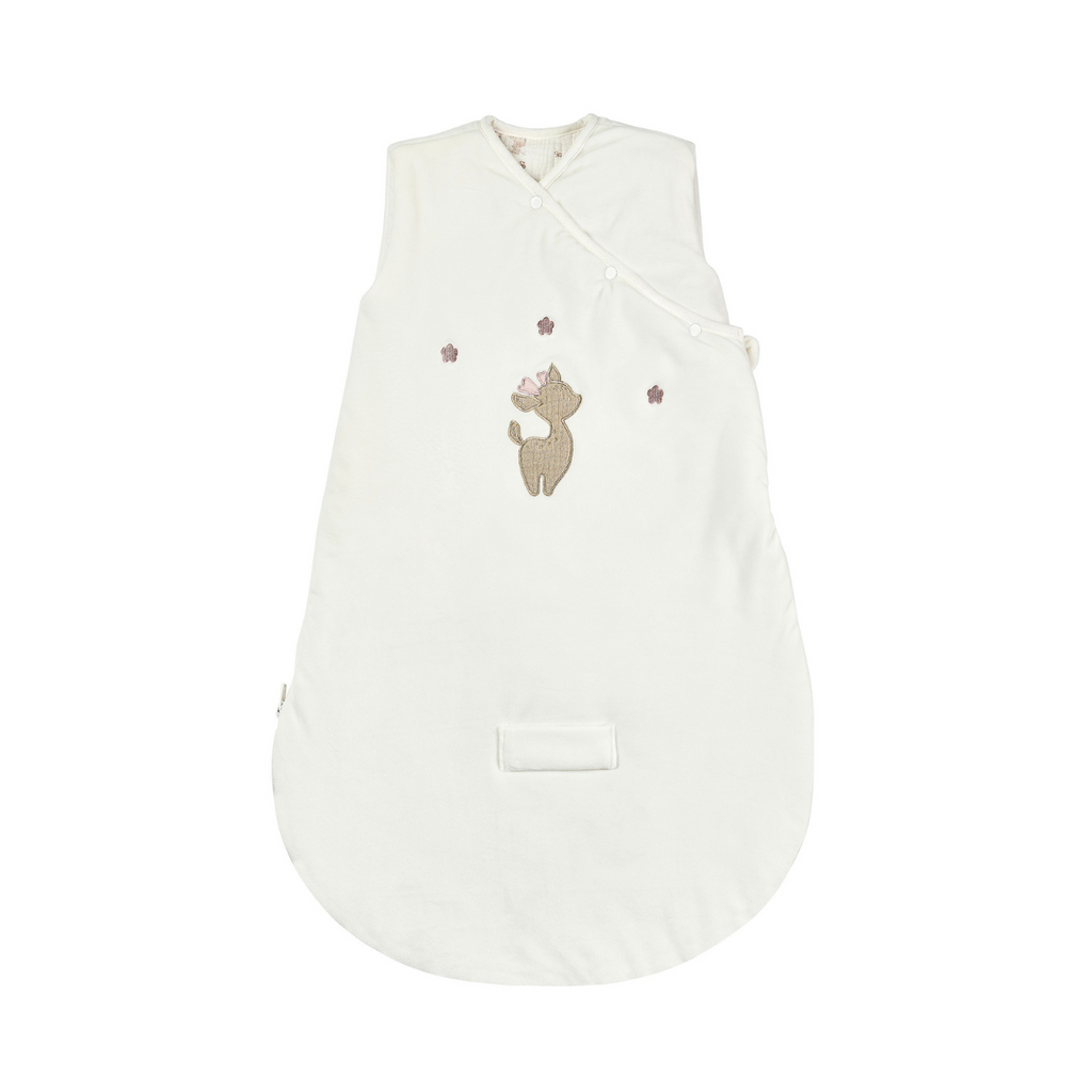 FanFan Baby Sleeping Bag 70 cm – White Velour Sleeping Bag without Sleeves – TOG 2.5 [DE]