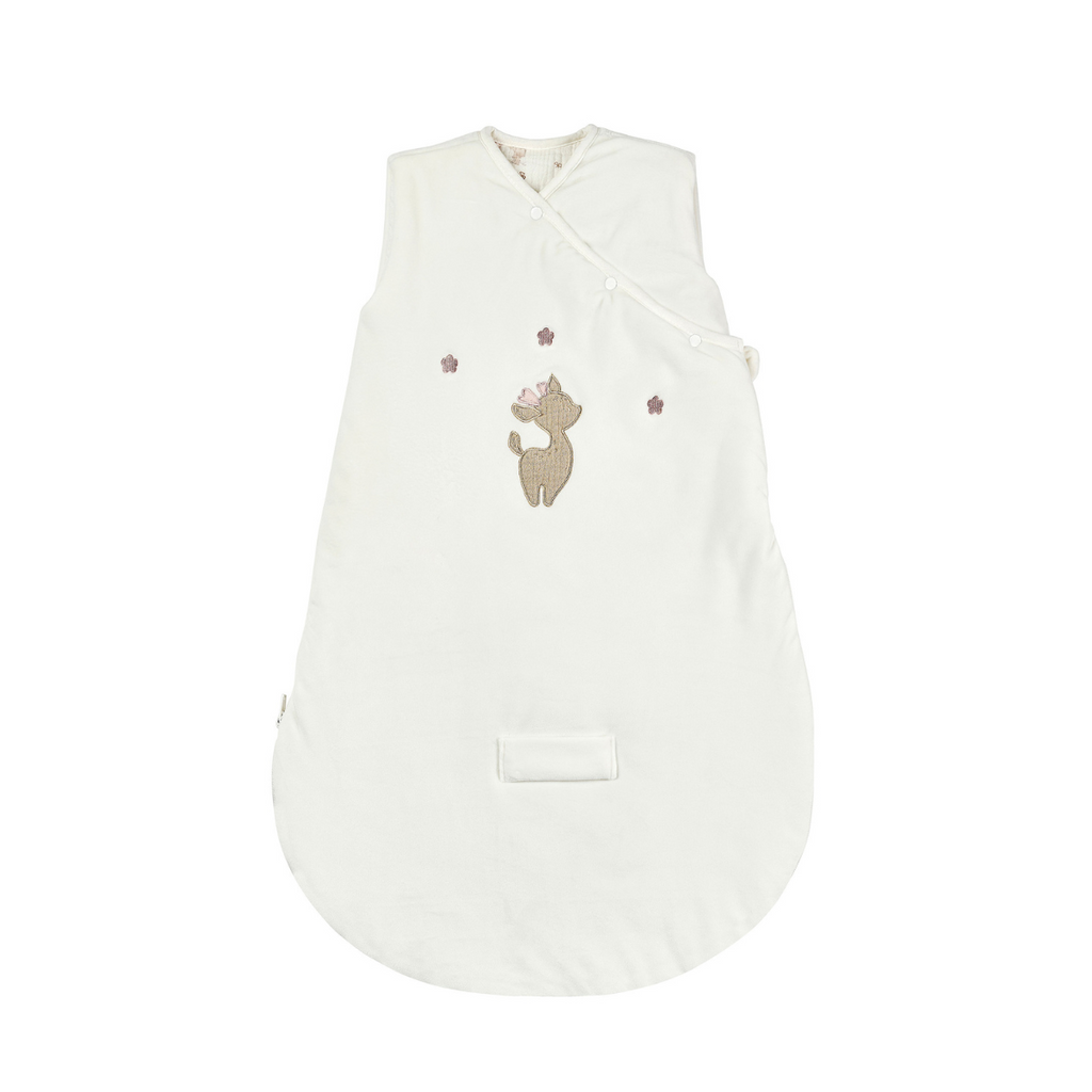 FanFan Baby Sleeping Bag 70 cm – White Velour Sleeping Bag without Sleeves – TOG 2.5 [FR]