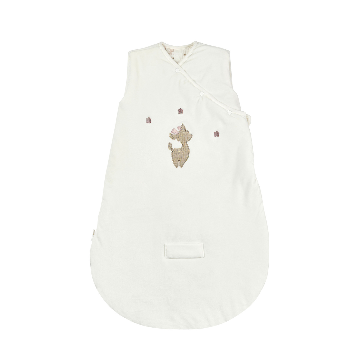 FanFan Baby Sleeping Bag 70 cm – White Velour Sleeping Bag without Sleeves – TOG 2.5 [FR]