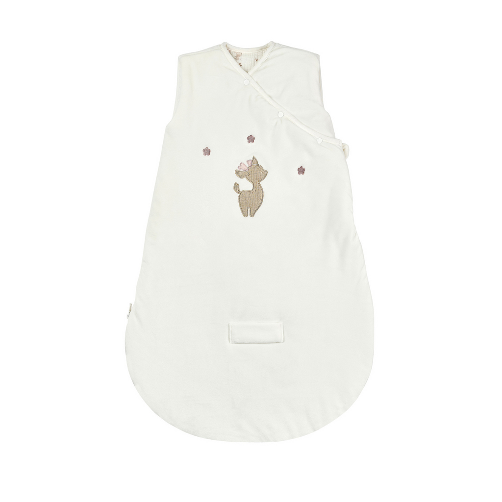 FanFan Baby Sleeping Bag 70 cm – White Velour Sleeping Bag without Sleeves – TOG 2.5 [IT]