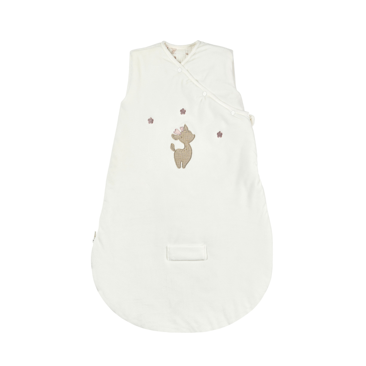 FanFan Baby Sleeping Bag 70 cm – White Velour Sleeping Bag without Sleeves – TOG 2.5 [NL]