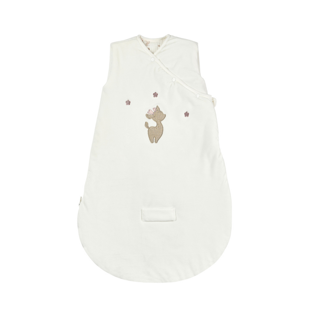 FanFan Baby Sleeping Bag 70 cm – White Velour Sleeping Bag without Sleeves – TOG 2.5 [NL]