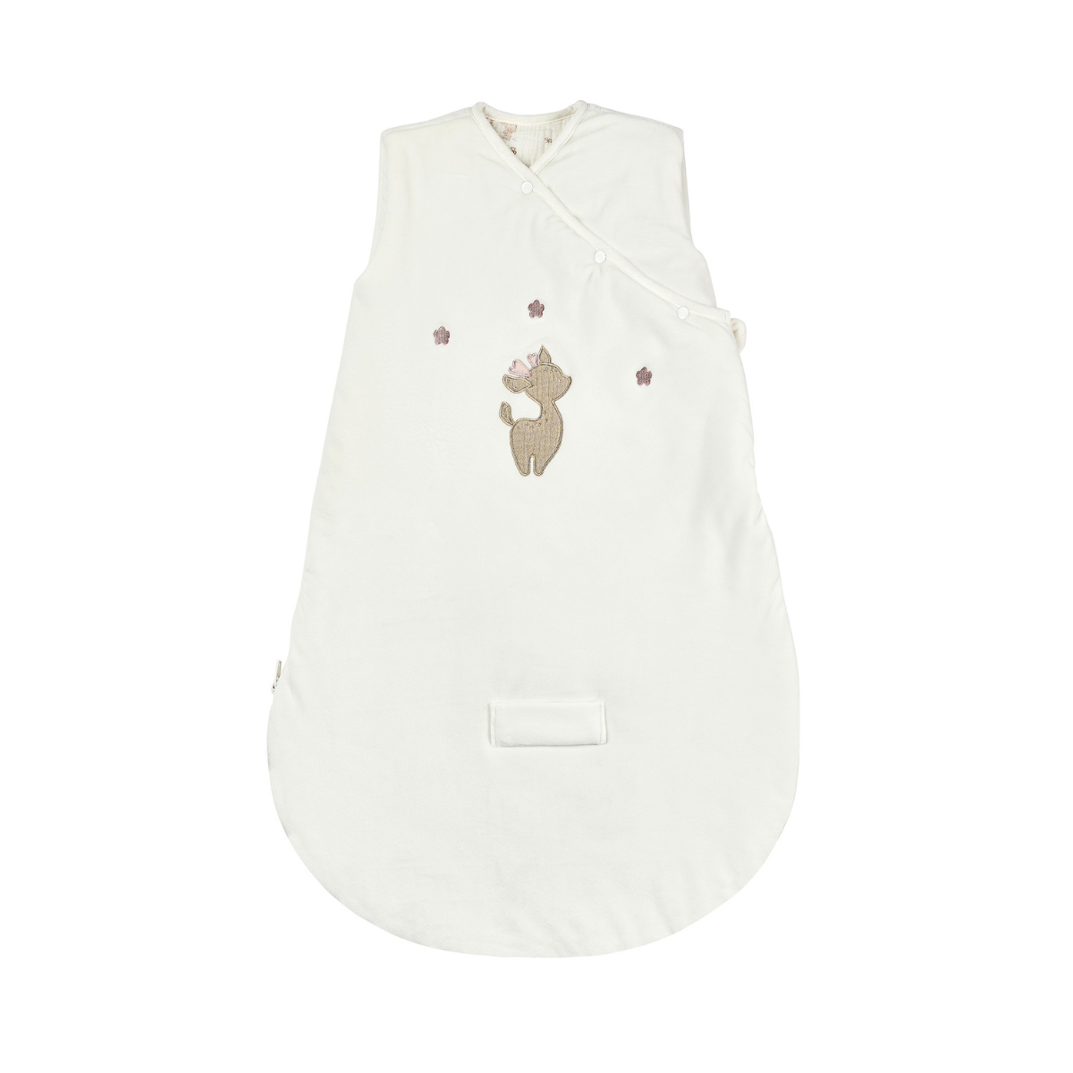 FanFan Baby Sleeping Bag 70 cm – White Velour Sleeping Bag without